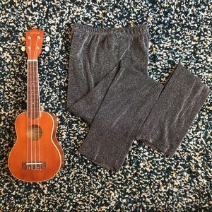 Silver sparkly stretchy pants